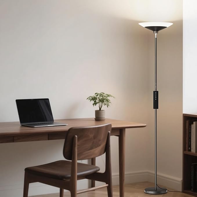 SIBRILLE RGB Torchiere Floor Lamp - 30W Dimmable LED Standing Lamp