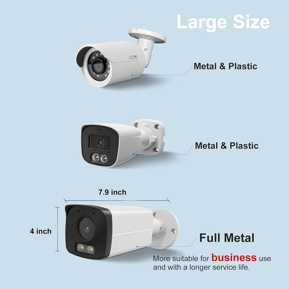 UNILOOK 4MP Bullet PoE Camera, Wired Security IP Camera Outdoor Indoor