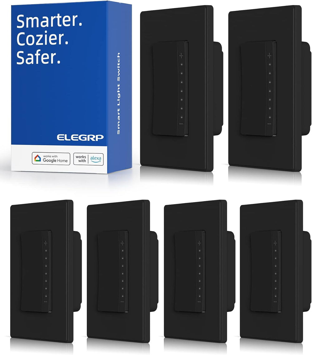 ELEGRP Smart Dimmer Light Switch DPR10, 2.4GHz Wi-Fi Dimmer Switch Compatible...
