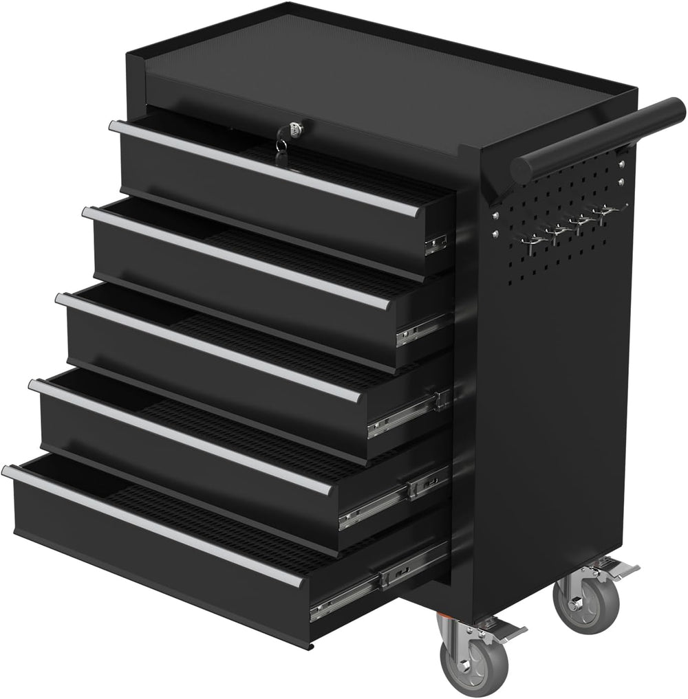 5-Drawer Rolling Tool Chest with Wheels, Metal Tool Storage Cabinet with Lock...