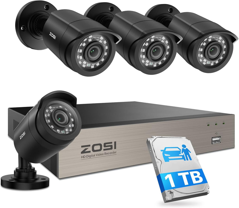 ZOSI 3K Lite Security Camera System with AI Human Vehicle Detection,H.265+ 8C...