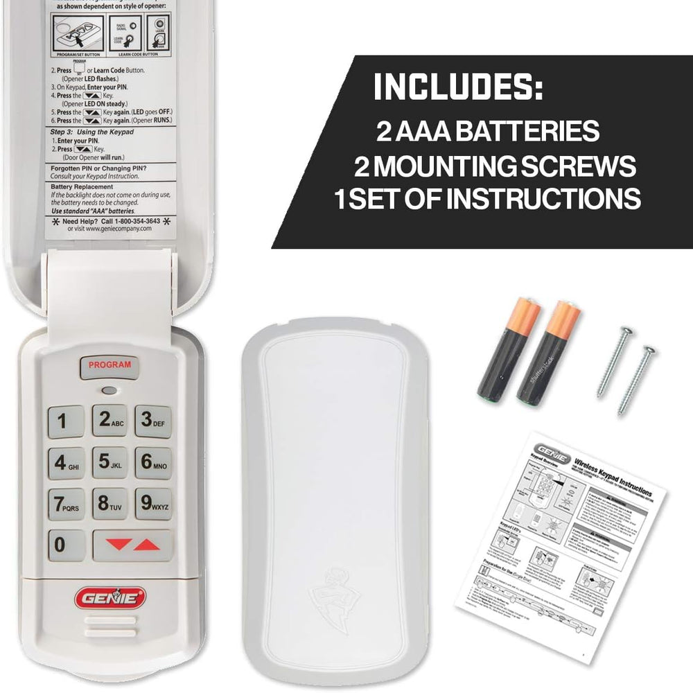 Genie Garage Door Opener Wireless Keyless Keypad - Safe & Secure Access -...