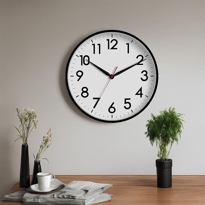 AKCISOT 16 Inch Wall Clock Large Silent Non-Ticking Wall Clocks Battery Operated