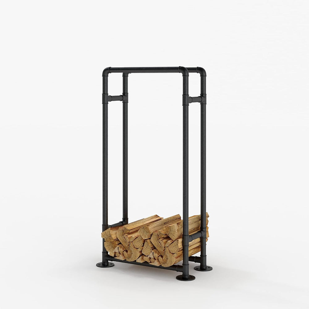 pamo Firewood Rack Vertical Indoor Outdoor – Heavy Duty, 21" x 38"