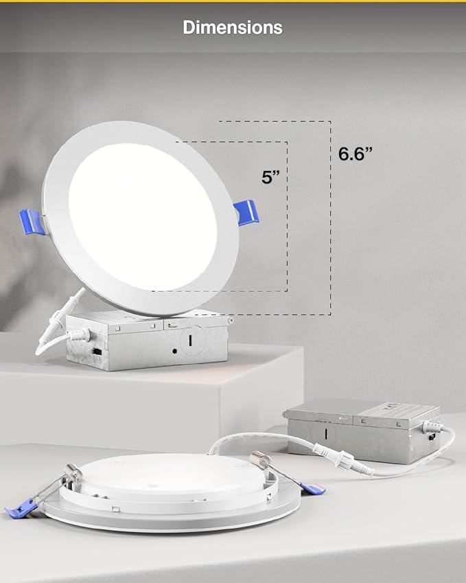 Sunco 6 Inch LED Recessed Light (4 Pack)