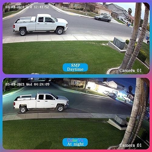 VIKYLIN 4K 8MP Full Color AI Turret IP PoE Camera with F1.0 Aperture