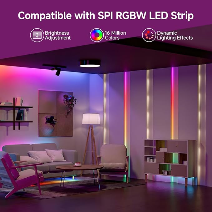 BTF-LIGHTING 2.4G WiFi DR04W SPI RGBW Controller RC03RF RF Remote Tuya