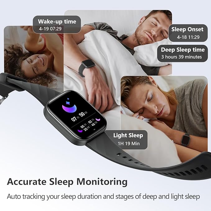FITVII Health & Fitness Tracker, Smart Watch