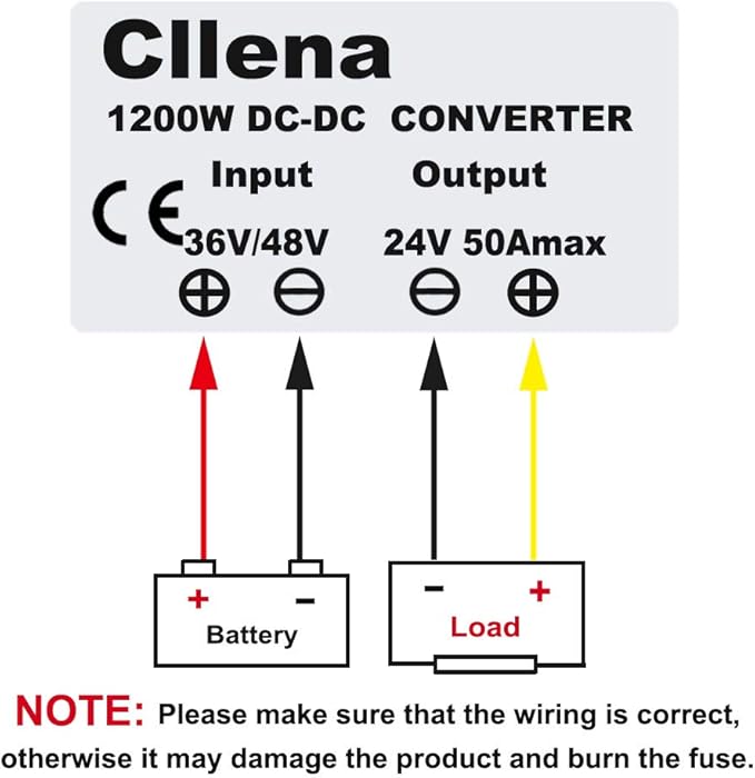Cllena DC 36V 48V Step Down to 24V 50A 1200W Converter Voltage Reducer