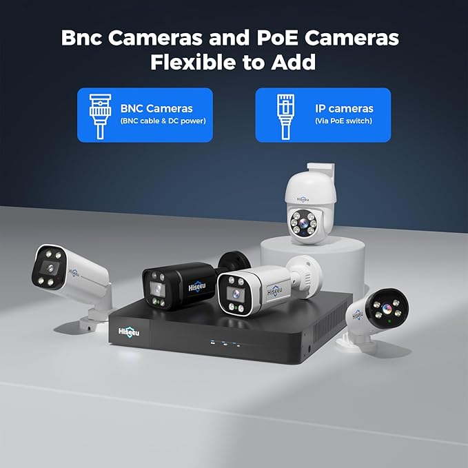 Hiseeu 4K Wired Security Camera System (8PCS)
