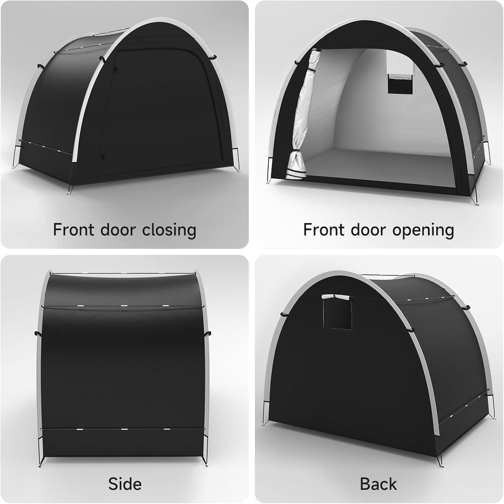 Bike Storage Tent, PU5000 Waterproof Outdoor Shed for 4 Bikes