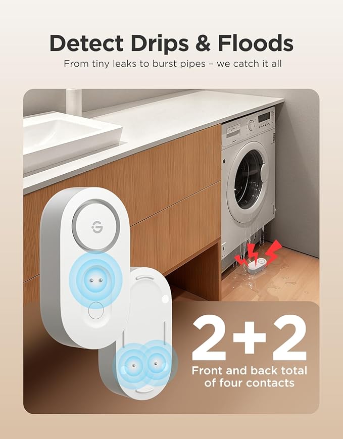 GoveeLife Upgraded Smart Water Leak Detector 1s (3 Pack)