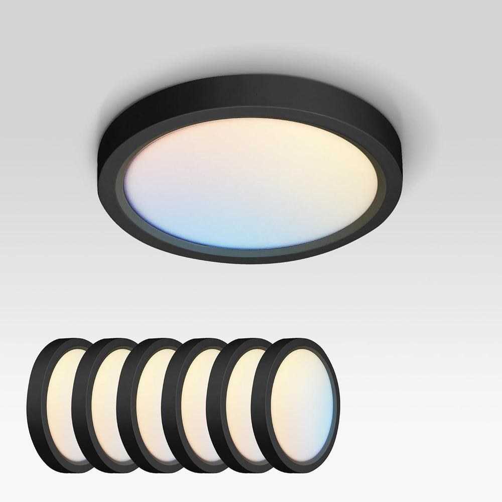 ASD LED 7" Round Flush Mount Ceiling Light Fixture, Low Profile Surface ...