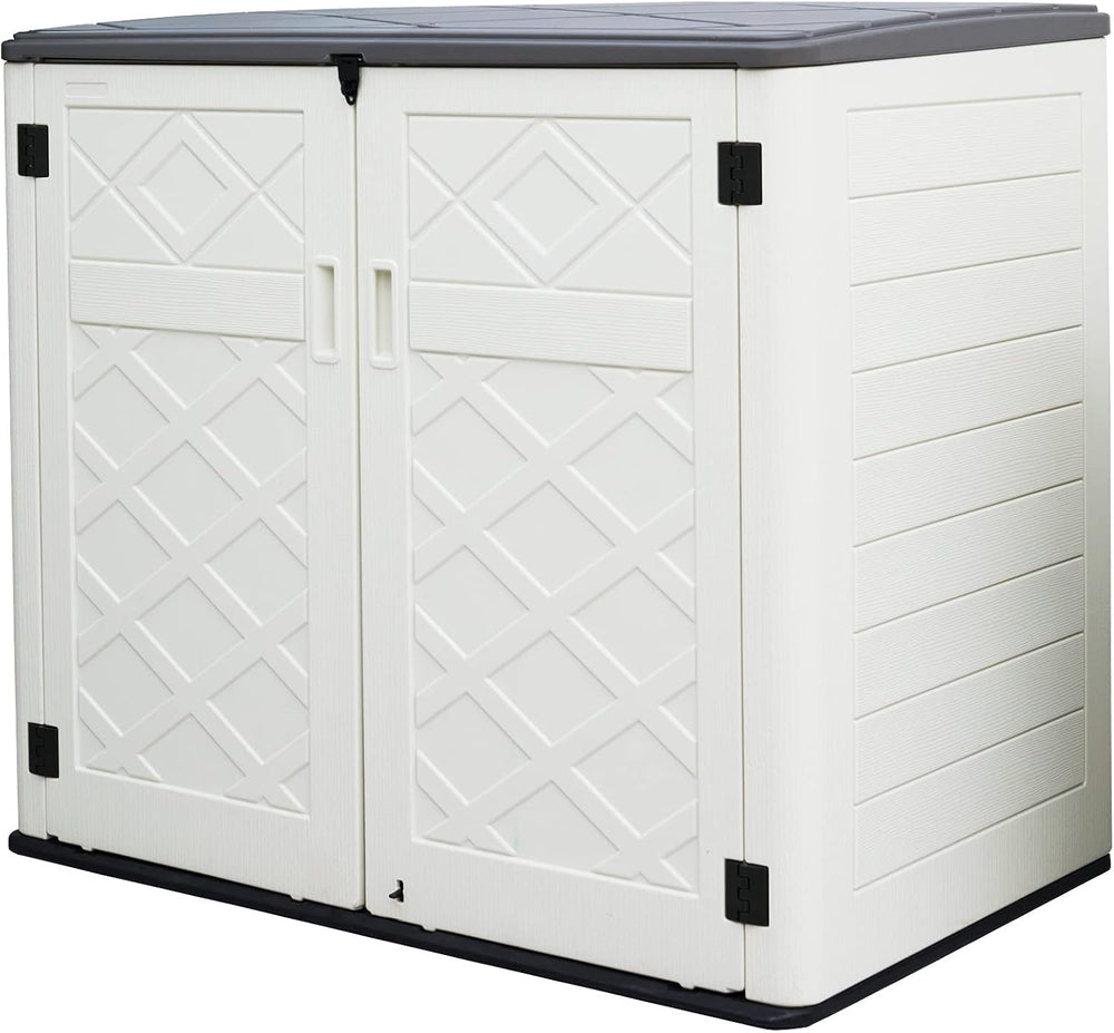 Mrosaa Large Horizontal Storage Sheds,38 cu.ft. Outdoor Storage Box for Garde...