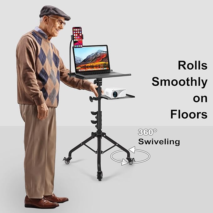 Tossbiss Laptop Tripod on Wheels
