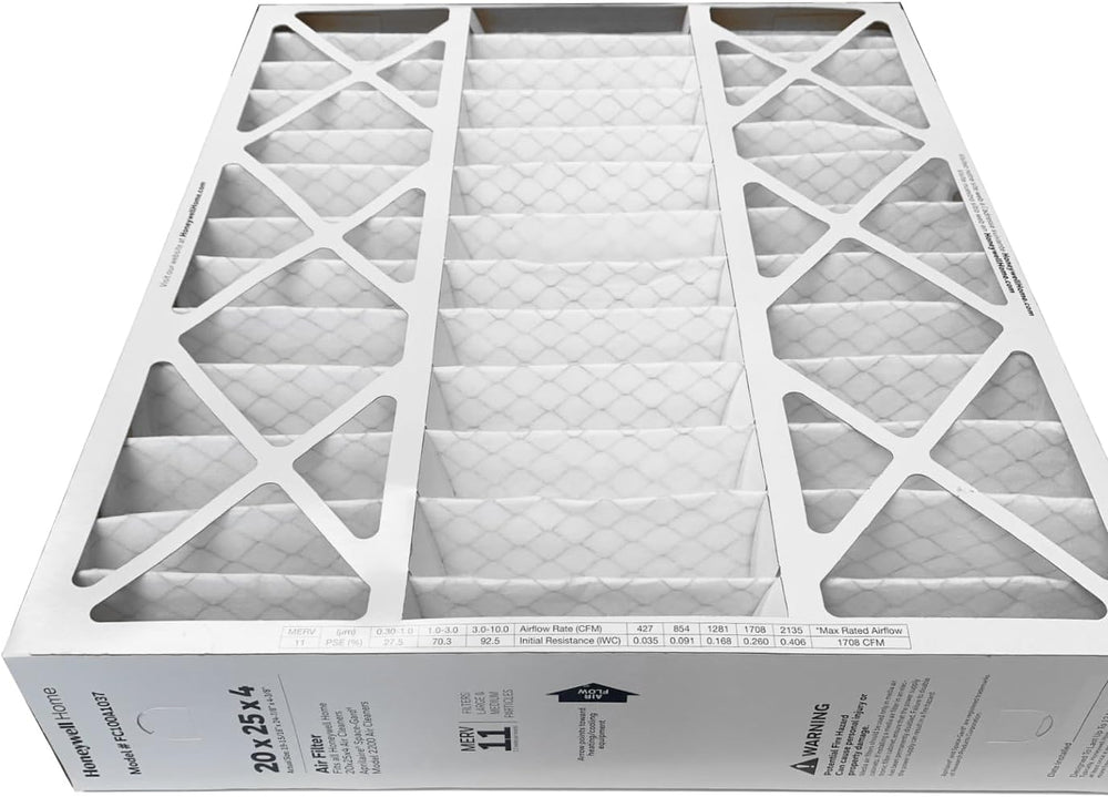Honeywell FC100A1037-20" x 25" x 4" Pleated Air Filter, MERV 1...