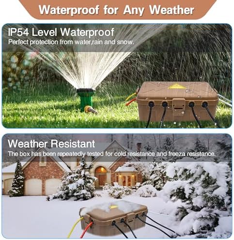 Hrensaw Large Outdoor Electrical Box(12.5x8.5x5inch),IP54 Waterproof Outdoor ...
