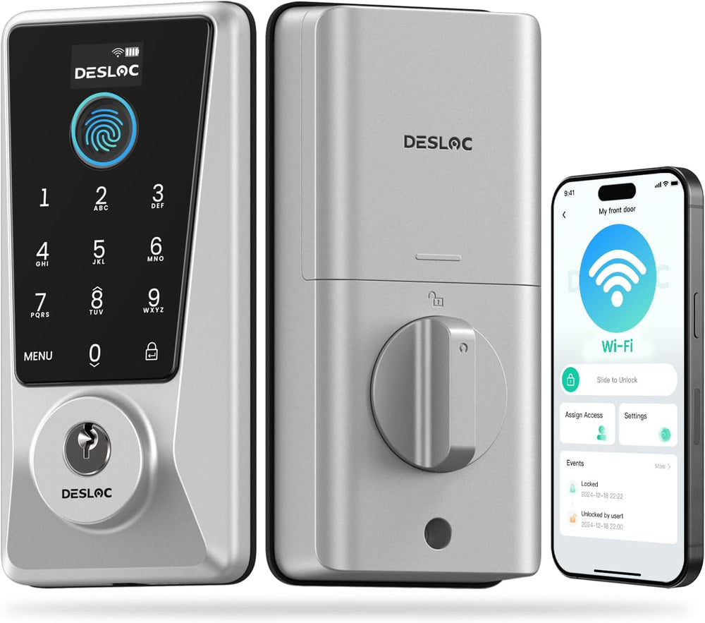 DESLOC WiFi Fingerprint Smart Keypad Door Lock D110 Plus with App Control