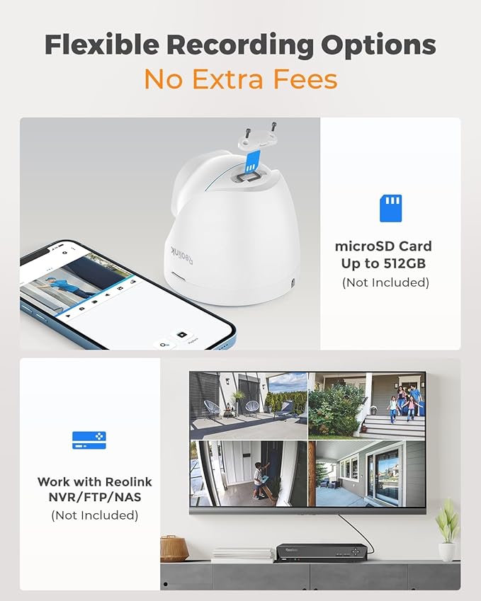 REOLINK 4K Outdoor Cameras for Home Security, IP PoE Dome Surveillance Camera...