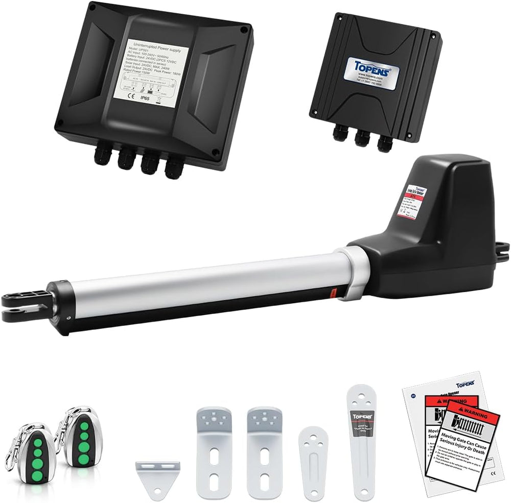 TOPENS AT6131 Single Swing Gate Opener Medium Duty Automatic Gate Motor
