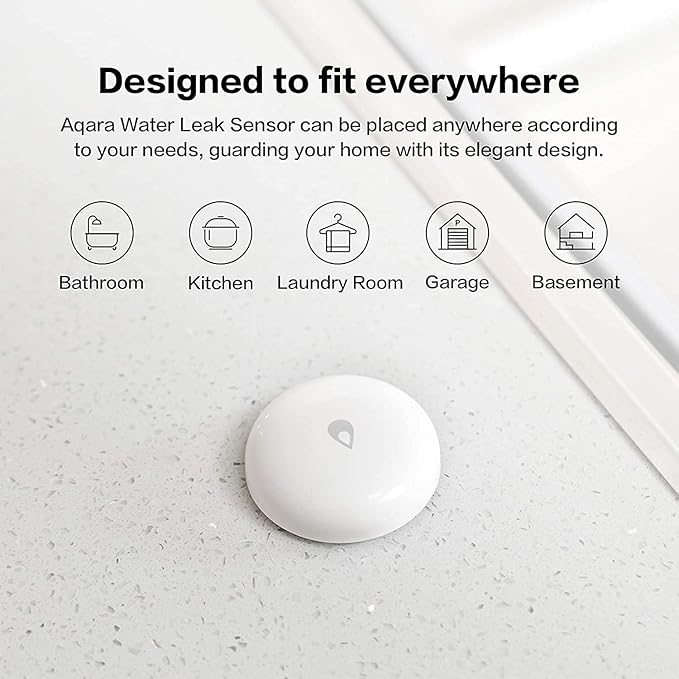 Aqara Water Leak Sensor 3 Pack, Zigbee Wireless Water Leak Detector