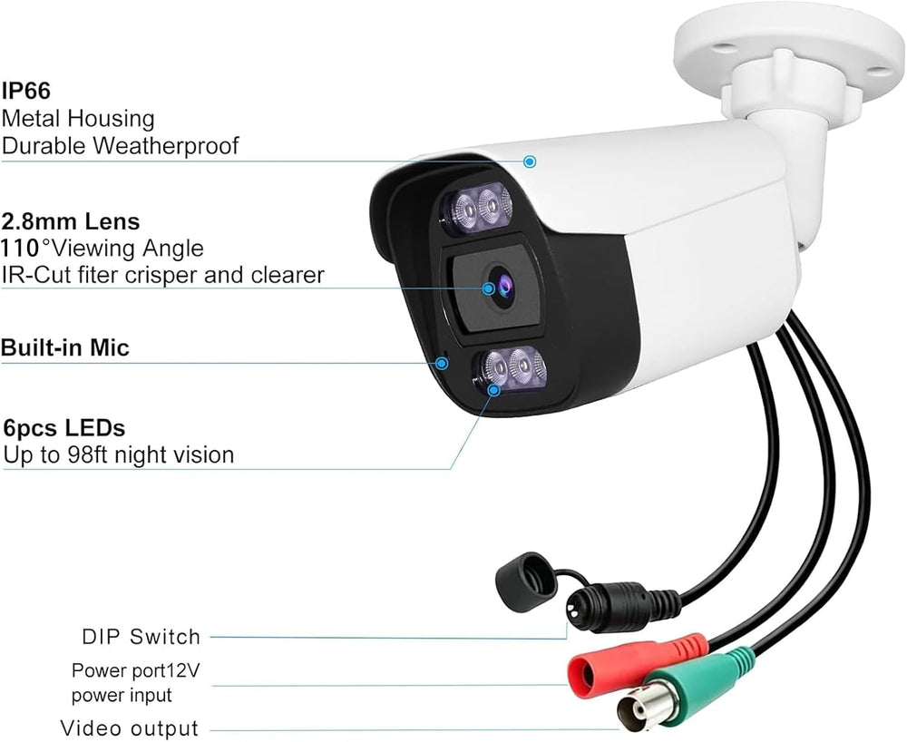 1080P 4-in-1 HD-CVI/TVI/AHD/960H Analog Security Camera