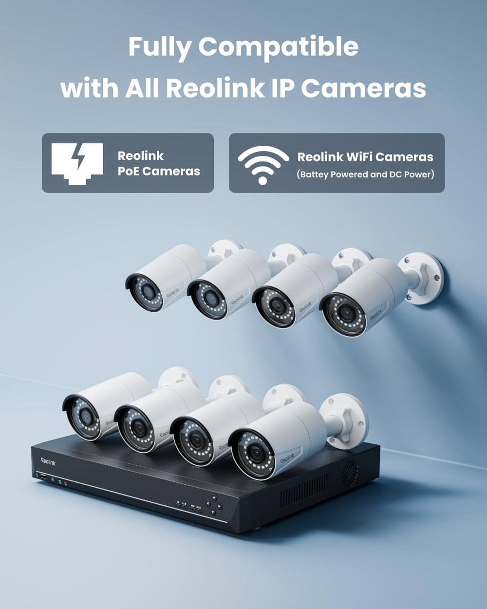 REOLINK 16CH 5MP Home Security Camera System with 4TB HDD RLK16-410B8-5MP
