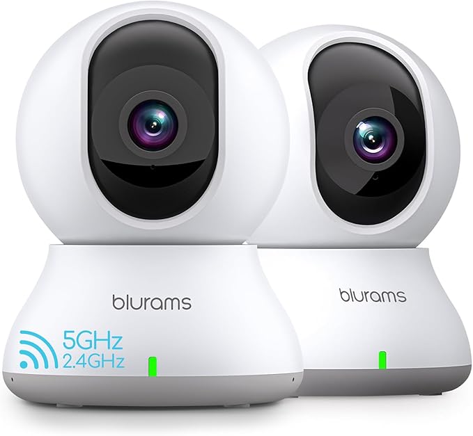 blurams Security Camera 2K, Baby Monitor Dog Camera 360-degree (2Pack)
