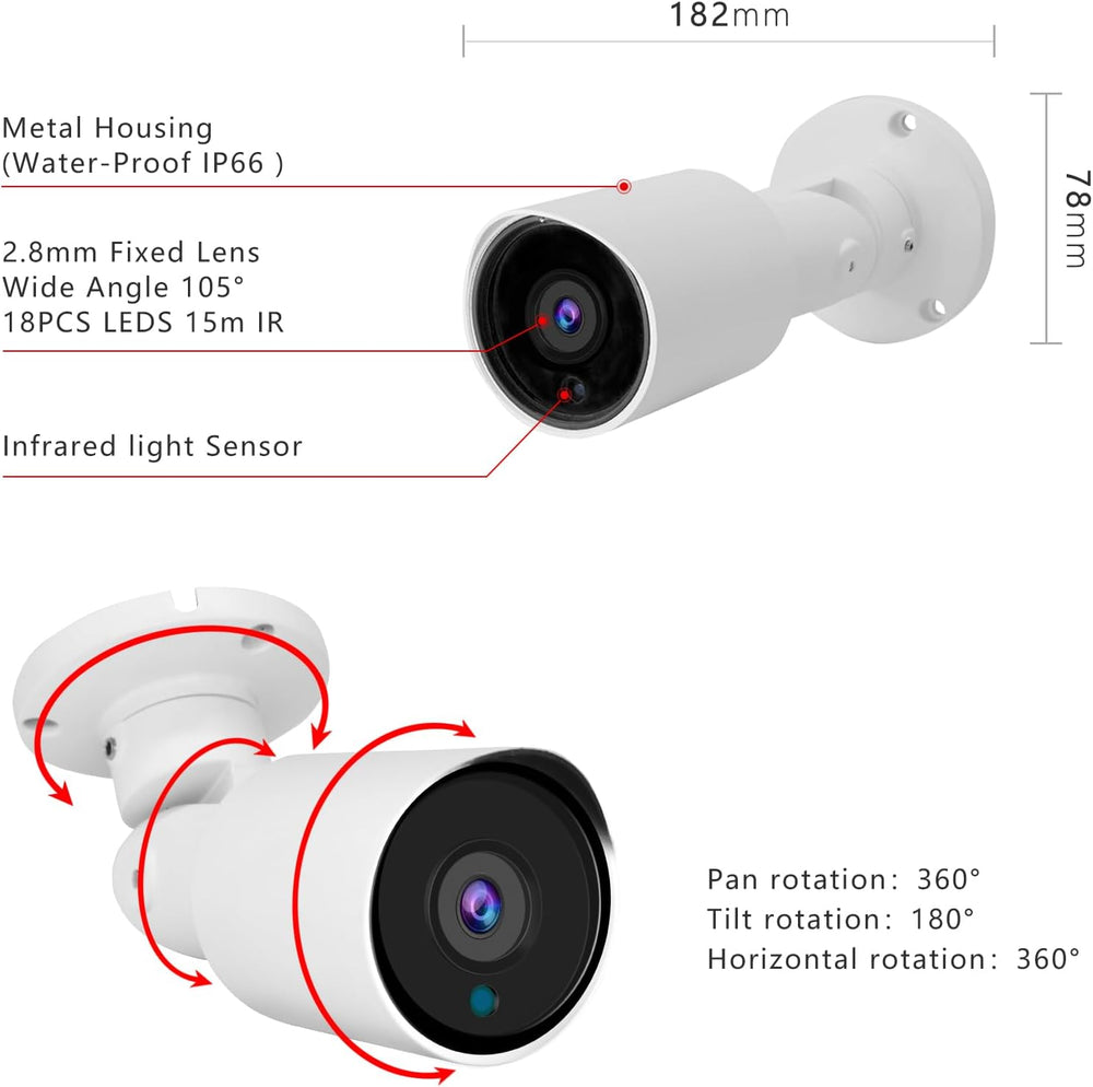 5MP Analog Security Bullet Camera 4-in-1 TVI/CVI/AHD/CVBS 960H