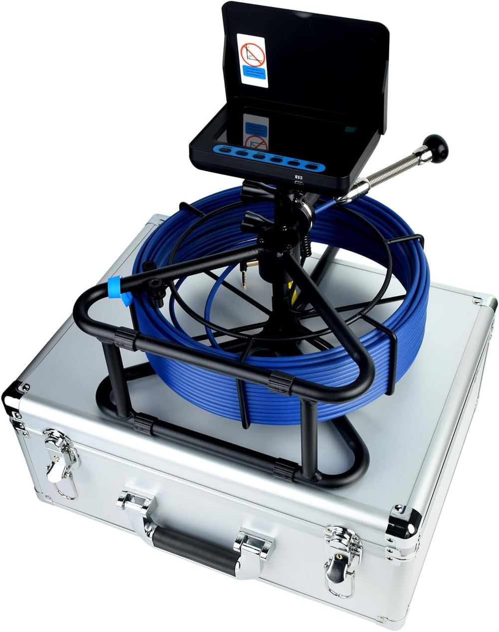 Box-Type100FT Sewer Camera 5" Screen 1080P HD Pipe Inspection Borescope