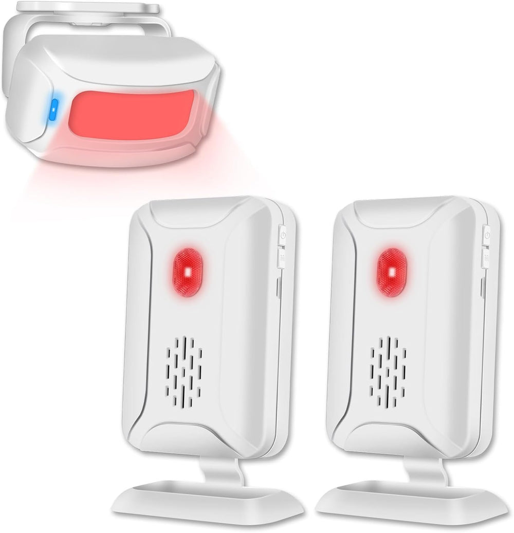 GREENCYCLE Door Sensor Chime, Motion Detector Alarm, Commercial Door Bells
