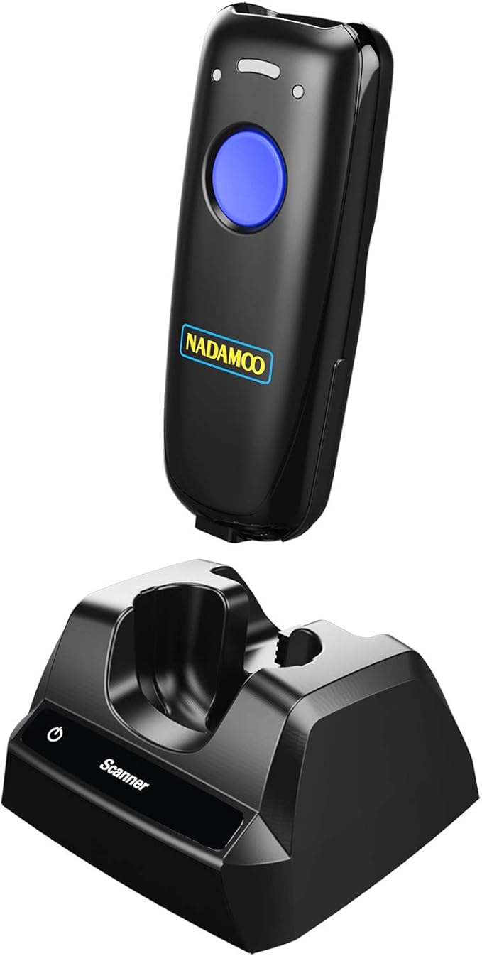 NADAMOO 1D Wireless Barcode Scanner Compatible