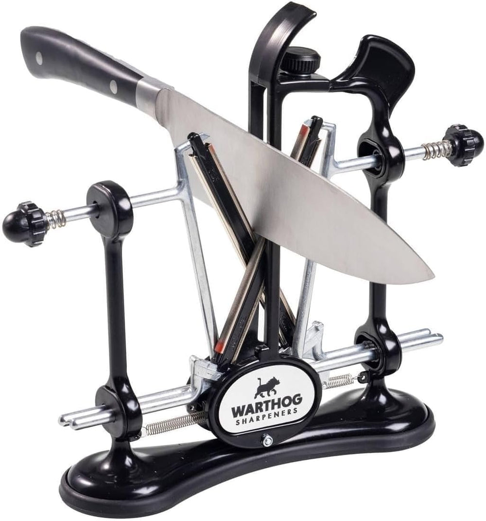 Warthog V-Sharp A4 Knife Sharpener, Diamond Rods, Metal Frame, GM Grey