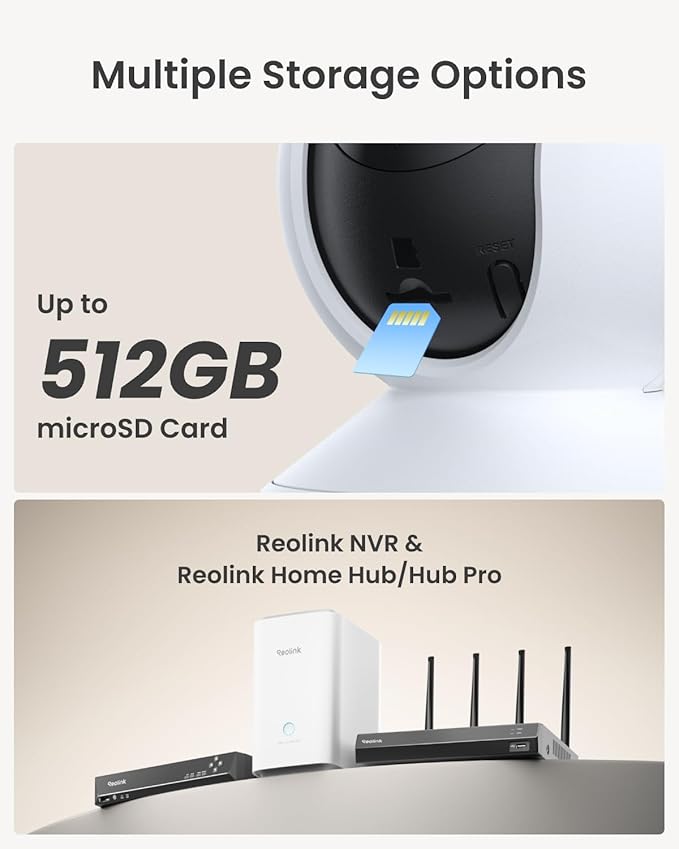 REOLINK Home Security Camera System, 4MP HD Plug-in Indoor WiFi 6 Pan Tilt Pe...