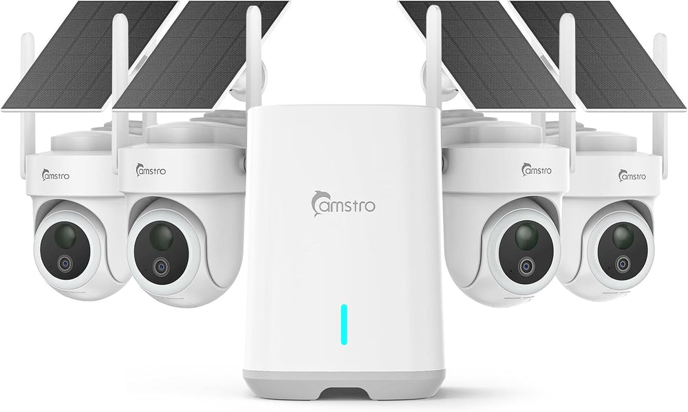 CAMSTRO 4K Security Cameras Wireless Outdoor No Subscription, 360° PTZ Home
