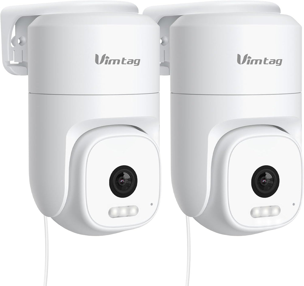 VIMTAG 2.5K Pan/Tilt Wired Outdoor Security Camera for Home, Dual-Band WiFi
