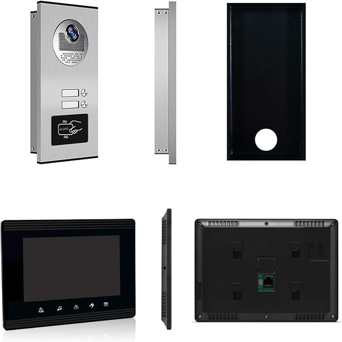 AMOCAM Upgrade Versions 2 Units Apartment Intercom System 7 inch Touch Monitor