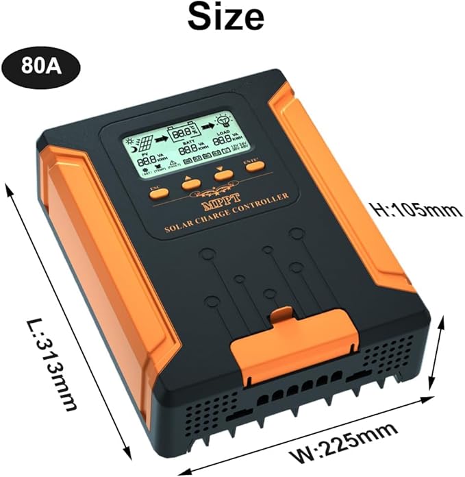 iSunergy 80A 180V MPPT Solar Charge Controller 12V/24V/36V/48V Auto,
