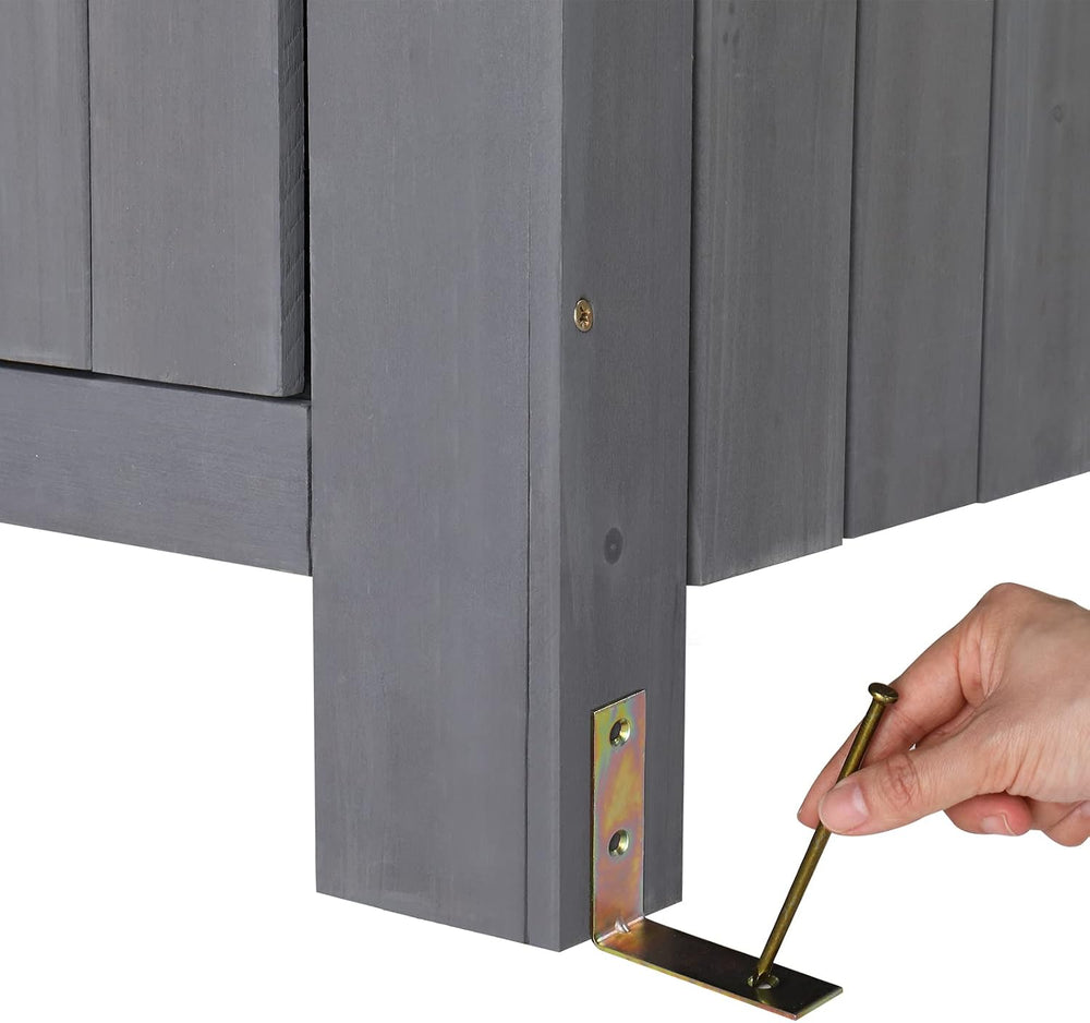 Outvita Outdoor Storage Shed, 70 Inch, Grey