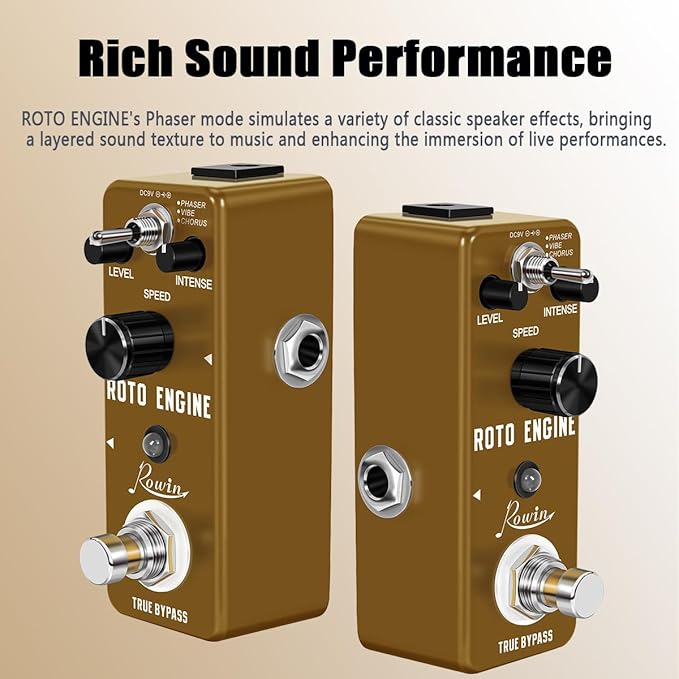 Rowin ROTO ENGINE Rotary Speaker Simulator Effect Pedal Mini Digital Guitar