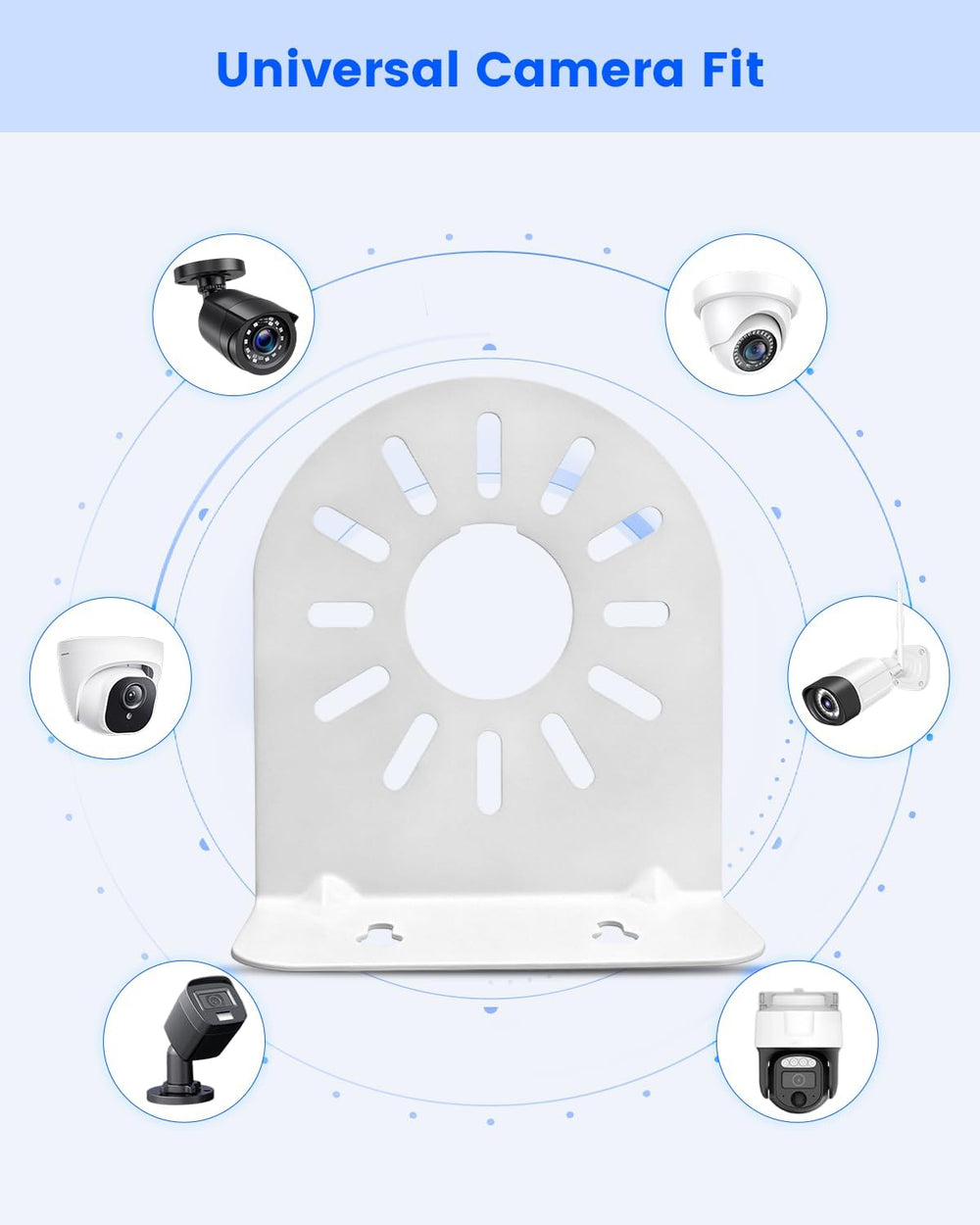 Universal L-Shape CCTV Camera Bracket, Metal Security Wall Mount Bracket