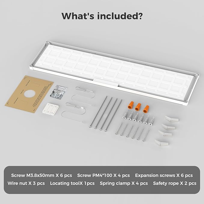 AIKVSXER 36 Pack 1x4 FT LED Flat Panel Light Surface Mount,