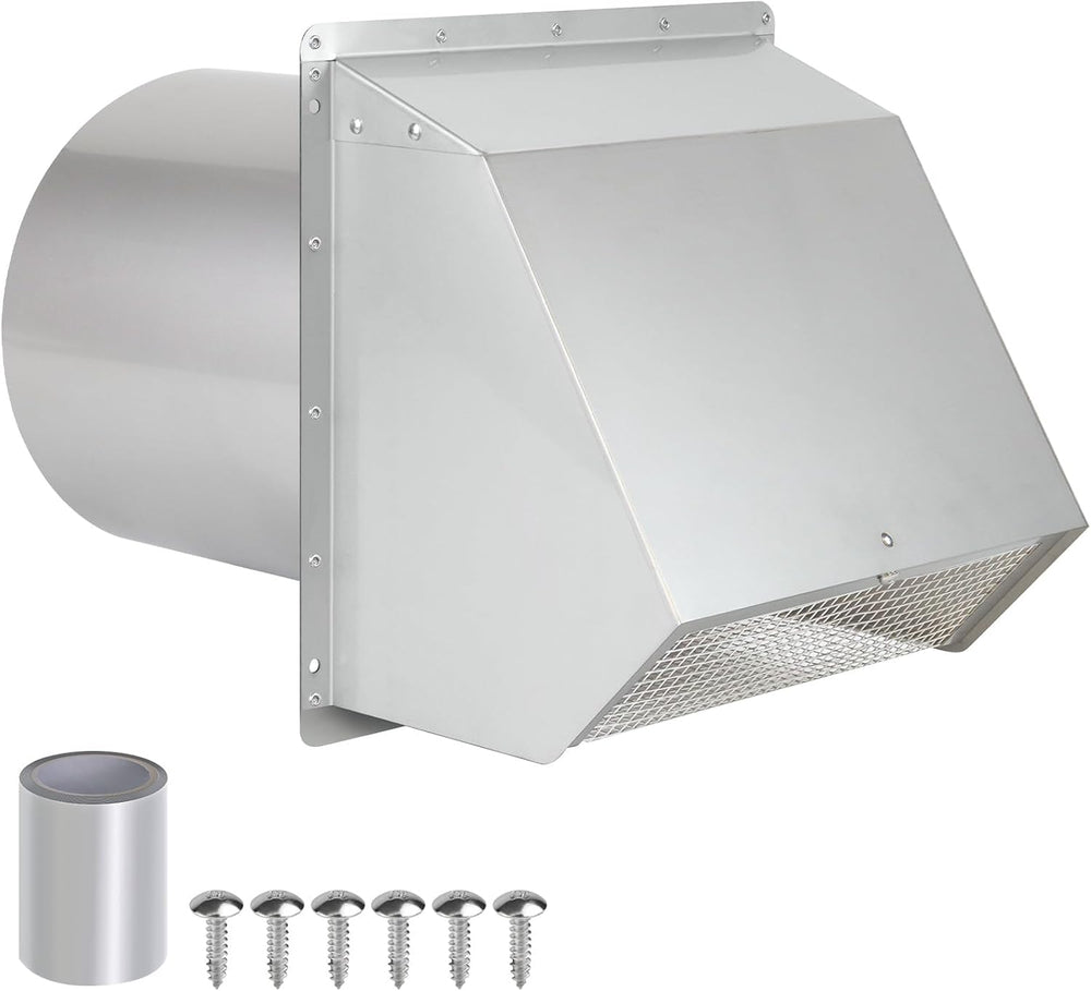 4 Inch Dryer Vent Cover Outside Hooded Wall Vent
