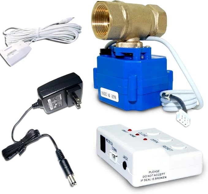 E-SDS Water Leak Detector with Shutoff Valve, Sensors and Sounds Alarm