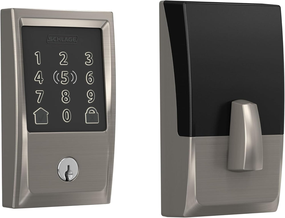 Schlage BE499WB CEN 619 Encode Plus WiFi Deadbolt Smart Lock, Keyless Entry