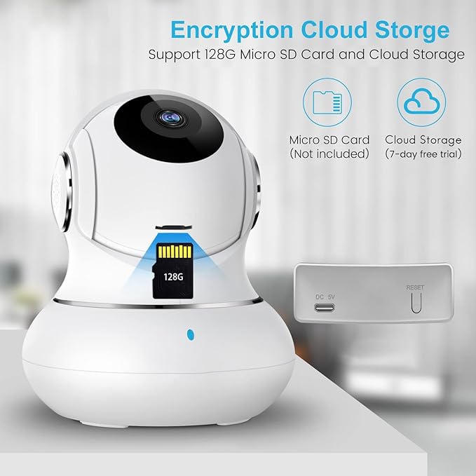 litokam Indoor Security Camera 4 Pack, 360° WiFi Cameras