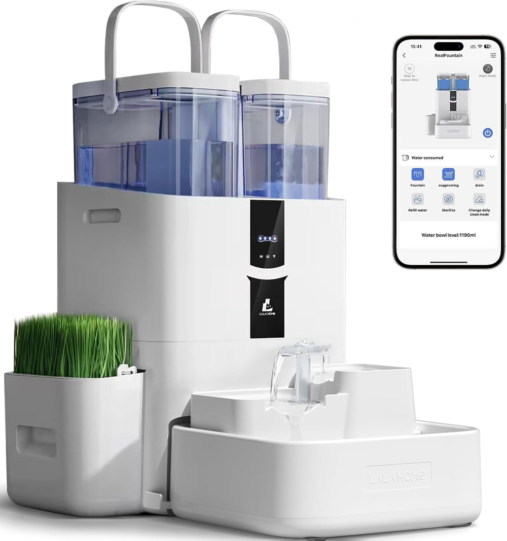 Automatic Cat Water Fountain 10L/338oz Self Filling and Cleaning, Pet Water