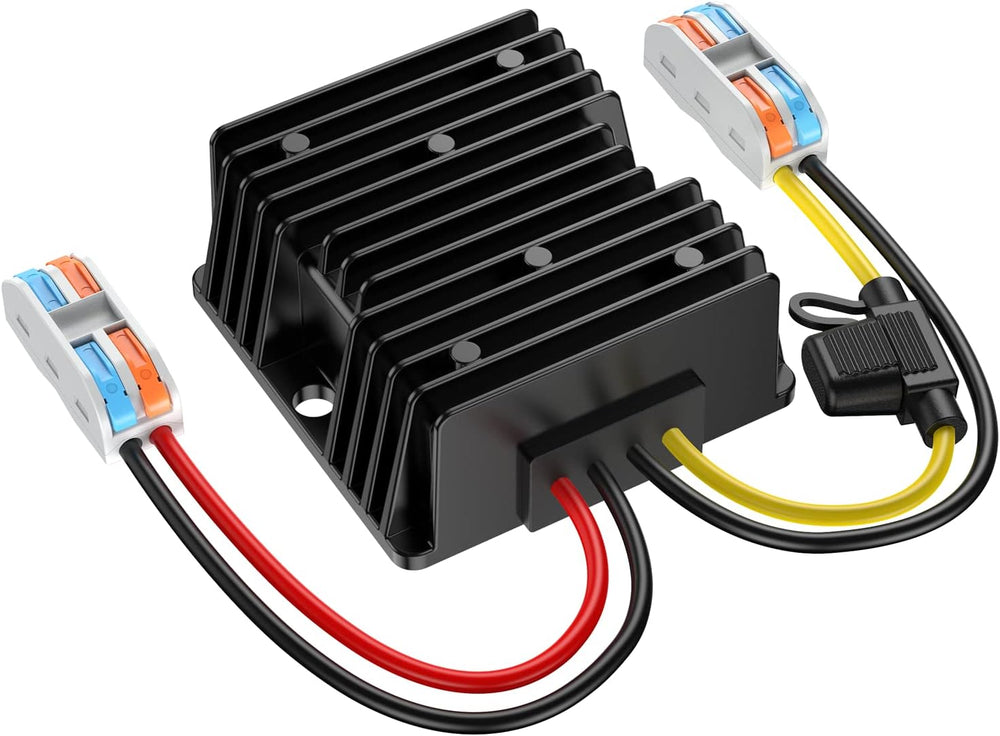 24V to 12V Step Down Converter 30A 360W with Fuse & Wire Terminal Block |...