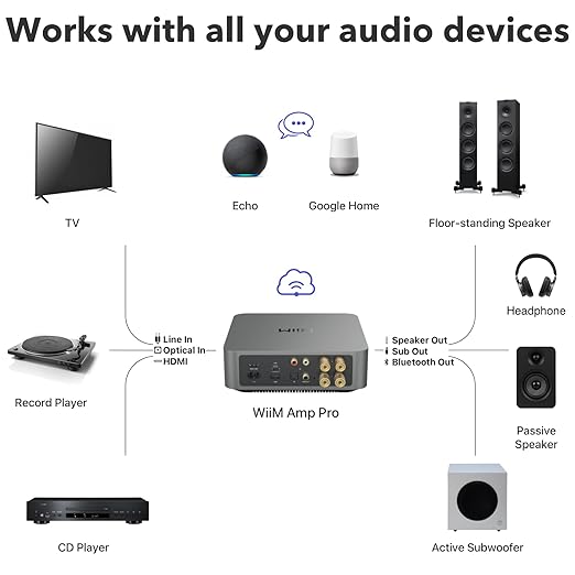 WiiM Amp Pro: Multiroom Streaming Amplifier | Compatible