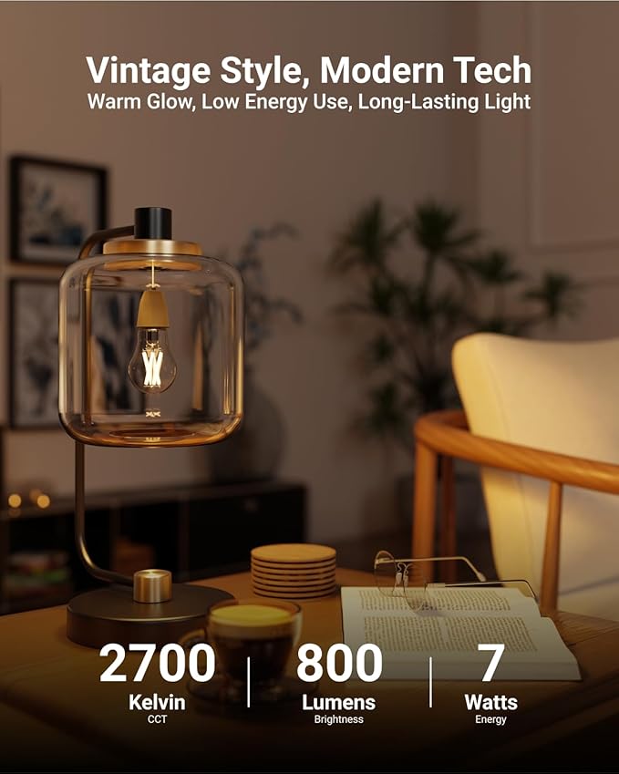 Sunco 40 Pack A15 Light Bulb LED, Edison Style Bulb, Dimmable Vintage Filament